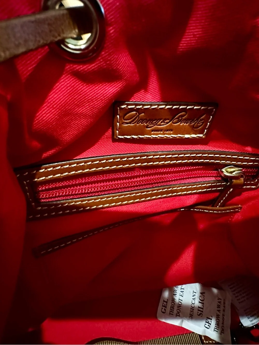 Dooney & Bourke Orange Suede Bucket Bag - Picture 8 of 12